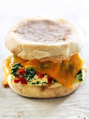Veggie Freezer Breakfast Sandwiches