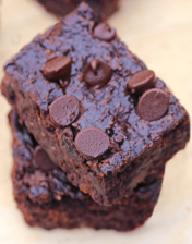 Black Bean Brownies two small brownie squares