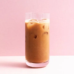 an iced mocha in a glass