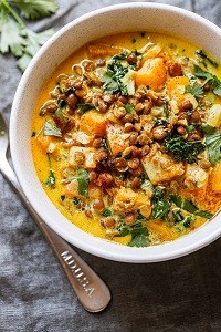 Butternut Lentil Stew in a bowl