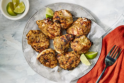a plate of jerk chicken