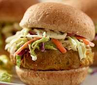 A turkery burger slider with slaw