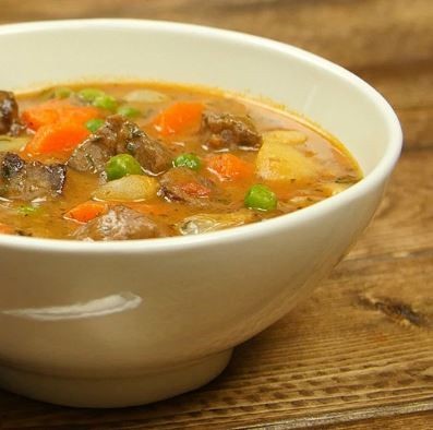 a bowl of beef stew