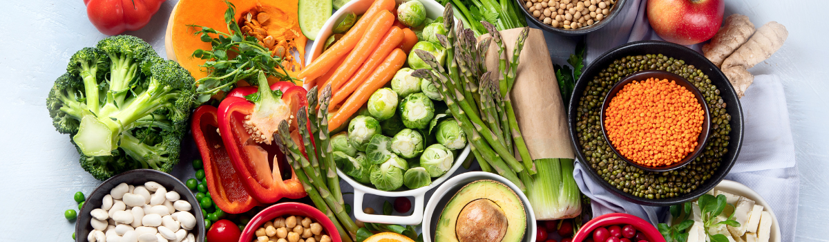 Assorted vegetables and spices