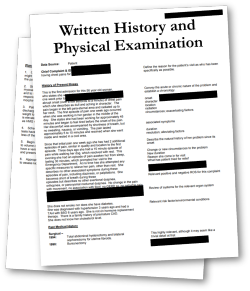 Redacted_Medical_Records_Example An example of a medical document with Protected Health Information blocked out with a black box in various areas on the document.