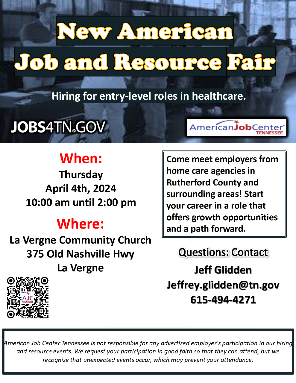 New American Job and Resource Fair in Rutherford County TN
