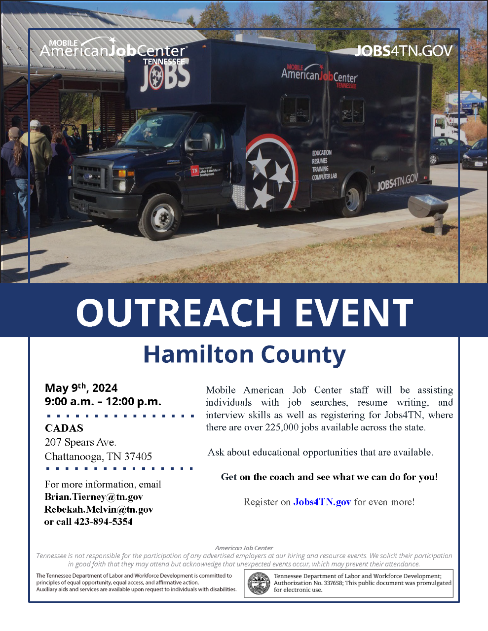 MAJC Outreach Event in Chattanooga is May 9