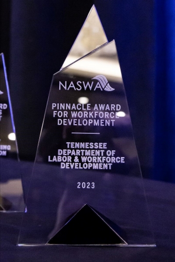 NASWA Pinnacle Award for Workforce Development - TDLWD 2023