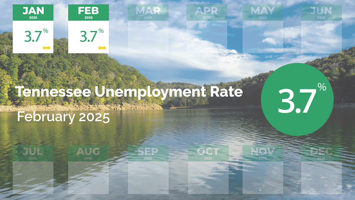 TN Unemployment Rate in February 2025