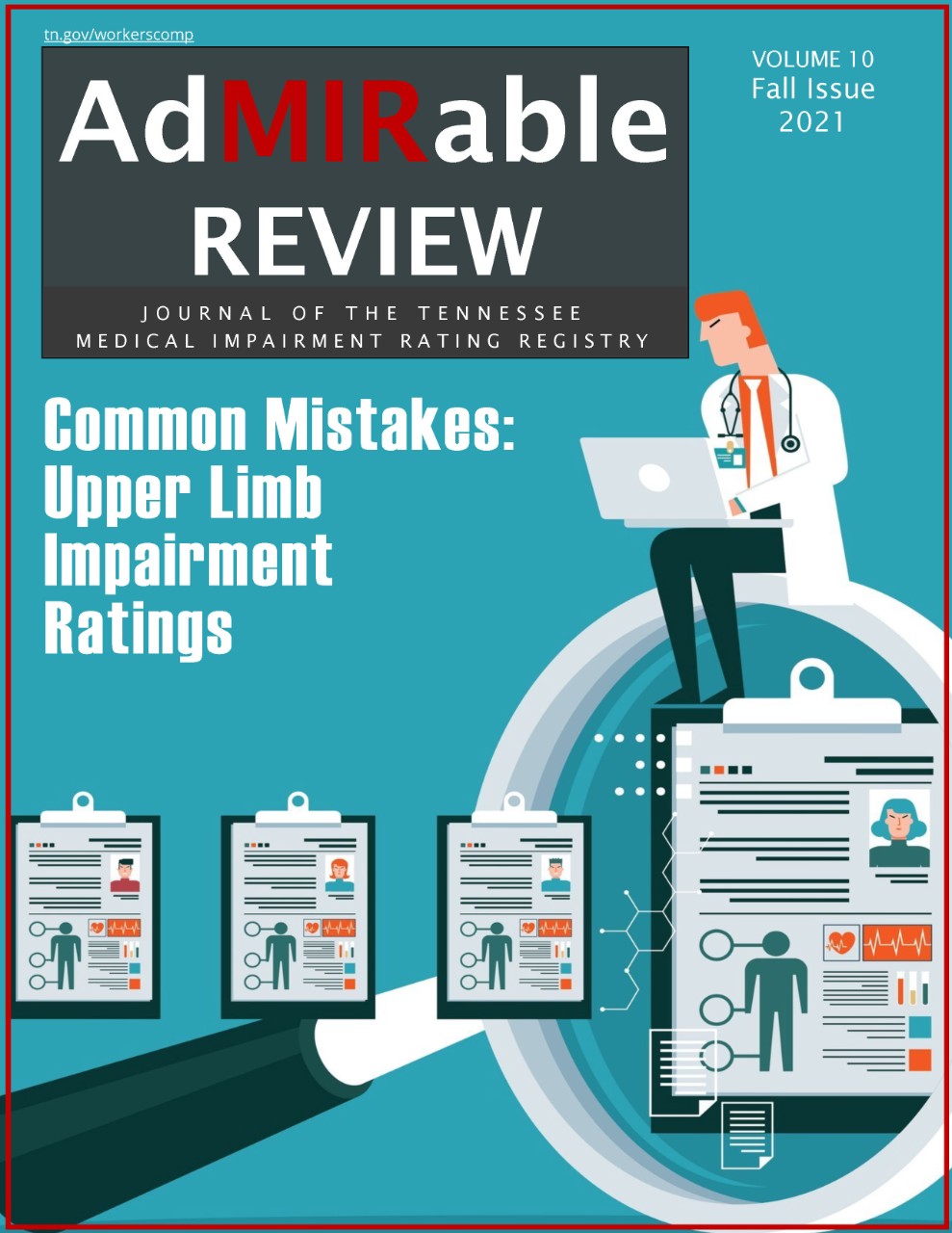 Cover art to the AdMIRable Review Journal