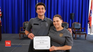 Two New Officers With Outstanding Achievement Certificate