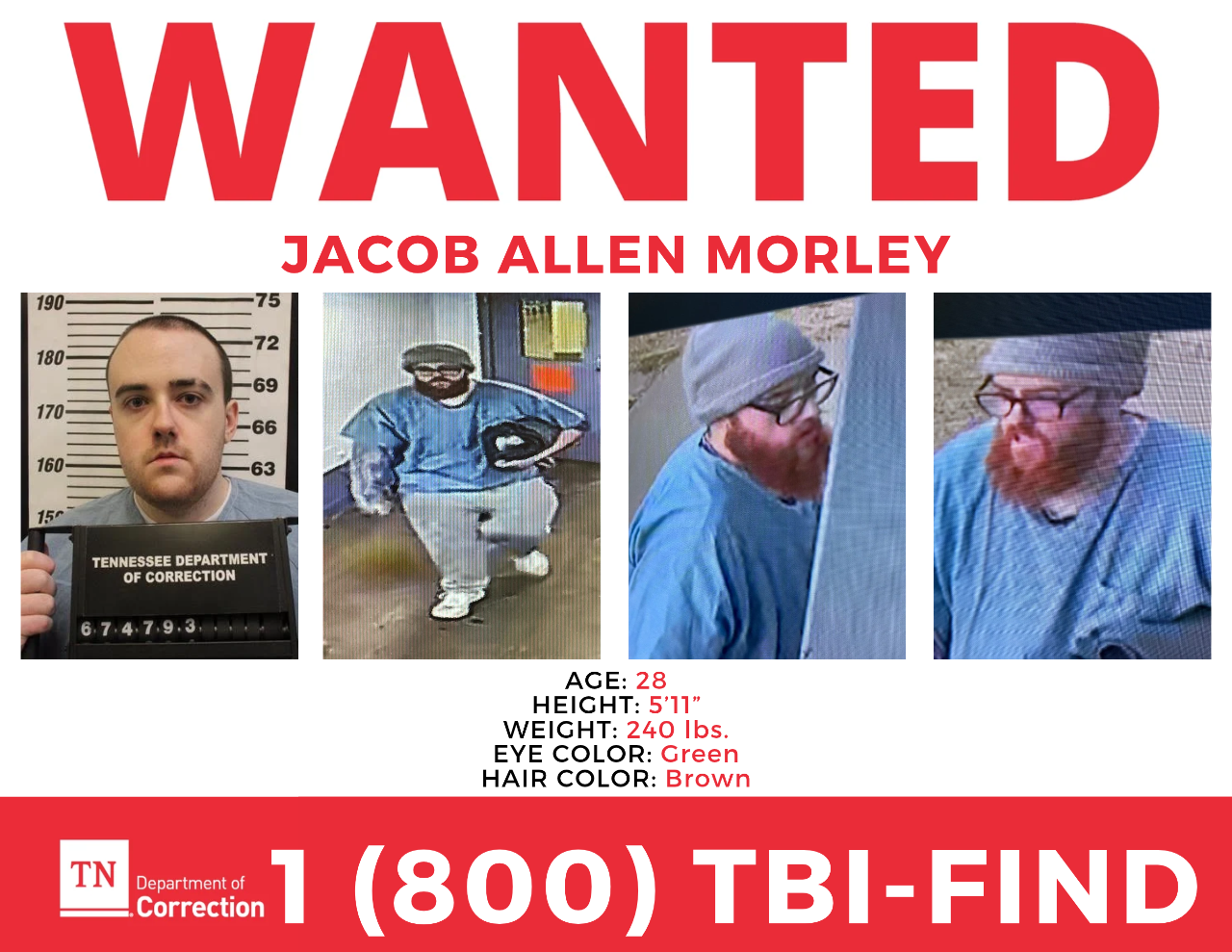 Inmate BOLO Flyer