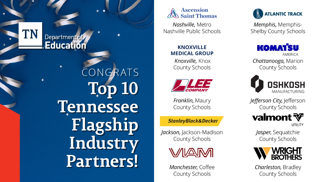 Top 10 Tennessee Flagship Industry Partners Top 10 Tennessee Flagship Industry Partners