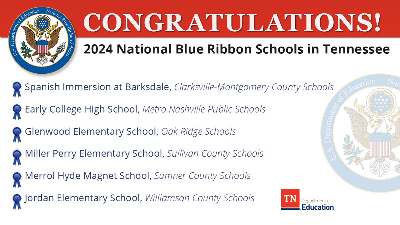 2024 Tennessee National Blue Ribbon Schools 2024 Tennessee National Blue Ribbon Schools