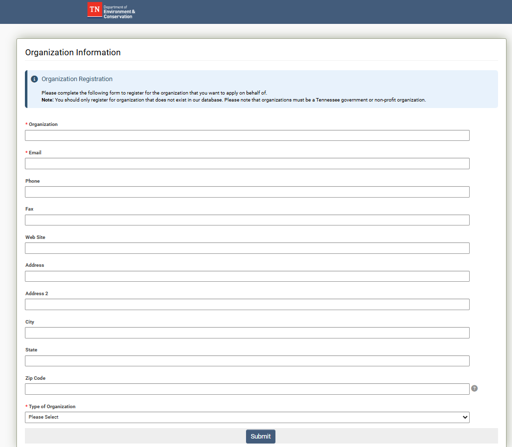 tdec_grants_picture-of-grants-create-new-org-screen Picture of Grants Create New Org screen