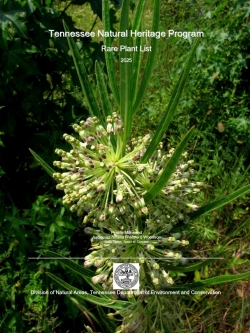 Tennessee Natural Heritage Program Rare Plant List The cover of the Tennessee Rare Plant list which shows an image of a white flower surrounded by green vegetation