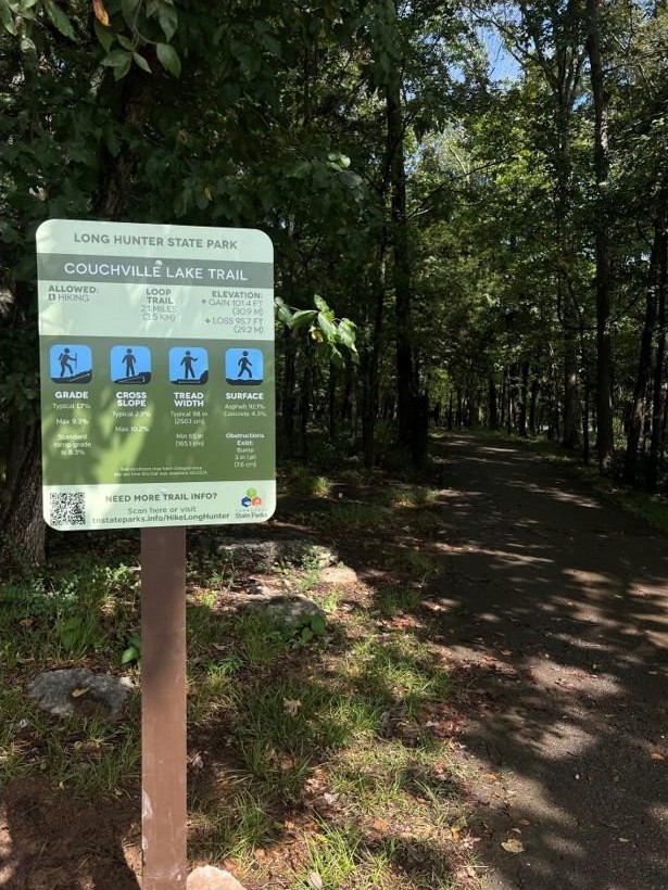 Trail information signs posted for hikers.