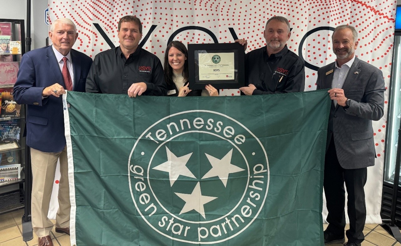 The Tennessee Department of Environment and Conservation welcomes manufacturer XSYS to the Tennessee Green Star Partnership.