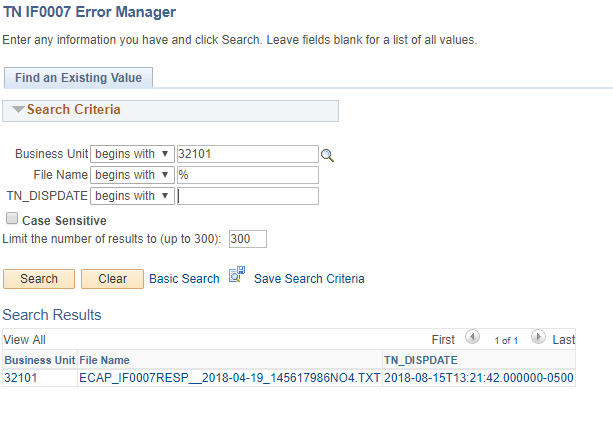 Image of TN IF0007 Error Manager screen in Edison Image of TN IF0007 Error Manager screen in Edison