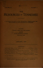 Cover image of Resources of Tennessee-1st Series, Volume 9