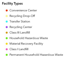Recycle Map Legend Recycle Map Legend