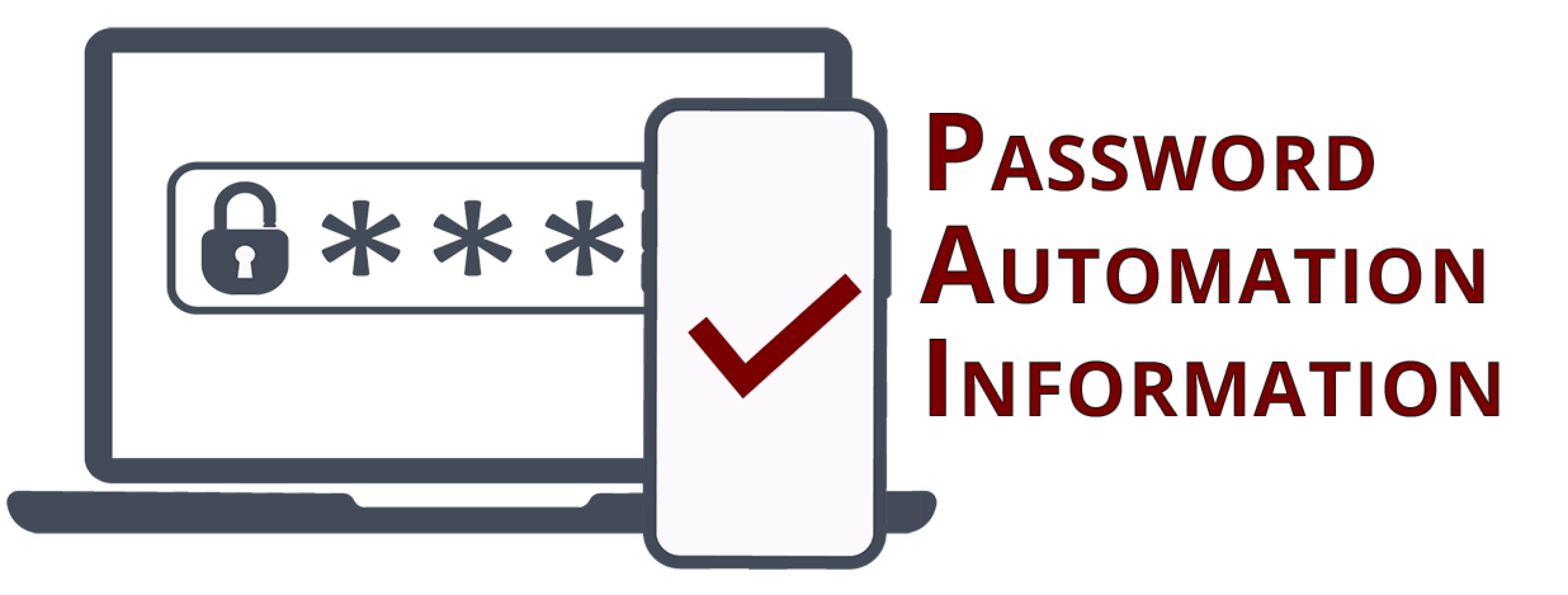 Link to Password Automation Information. Image shows a laptop and cell phone.