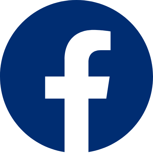 View our Facebook page Graphic of a white Facebook Logo in a blue circle