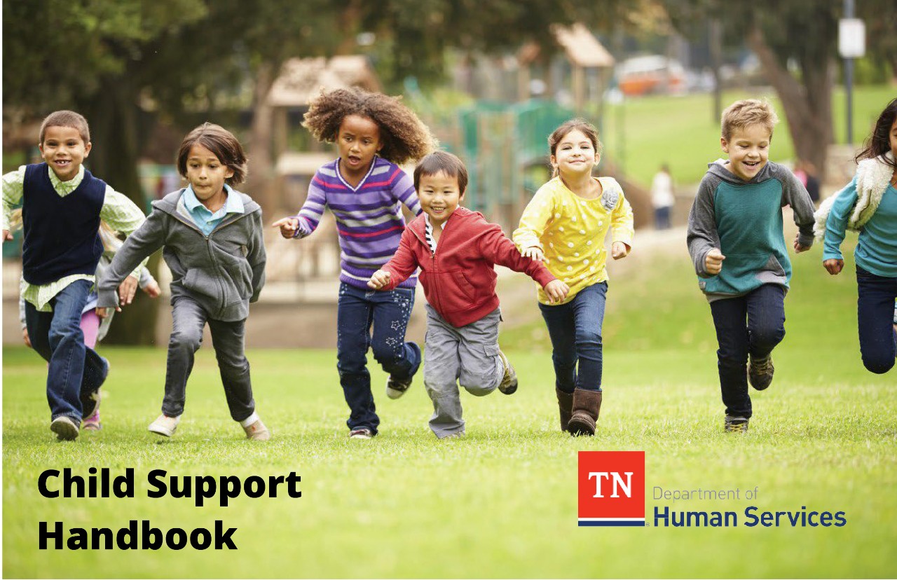 cs_handbook cover Photo Thumbnail of children running in a park for the Child Support Handbook