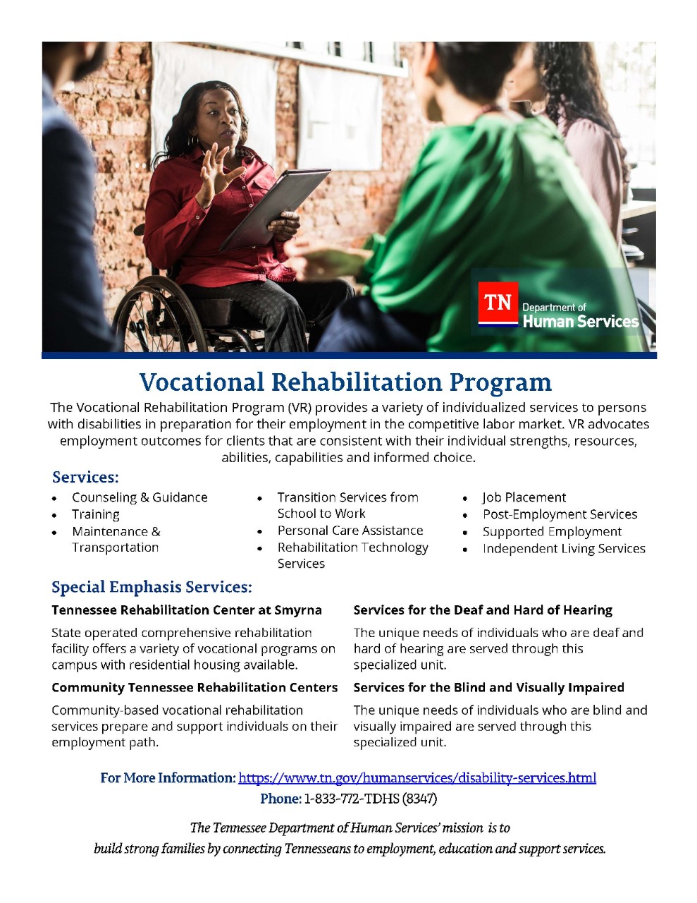 DHS Vocational Rehabilitation Ad 2022 DHS Vocational Rehabilitation Ad 2022