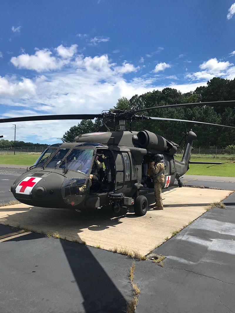Aircrew of the Tenn. National Guard’s 1-230th Assault Helicopter Battalion prepares to depart for North Carolina September 17, 2018 to assist in the relief efforts of Hurricane Florence. Aircrew of the Tenn. National Guard’s 1-230th Assault Helicopter Battalion prepares to depart for North Carolina September 17, 2018 to assist in the relief efforts of Hurricane Florence.