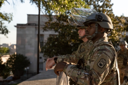 Tennessee National Guard Soldiers protecting lives and property during periods of civil unrest.. Tennessee National Guard Soldiers protecting lives and property during periods of civil unrest..