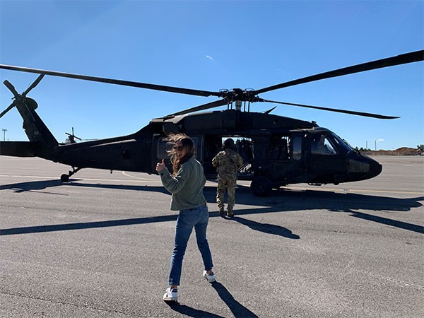 Teachers from across Sumner County board 1-230th Assault Helicopter Battalion’s UH-60 Blackhawk monthly basis during an introductory, educational flight over the Nashville skyline, Oct. 16. (Photo by Sgt. 1st Class Jeremiah Borrajo)