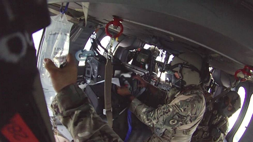 A medical flight crew from the Tennessee National Guard conducted an emergency air evacuation mission after a hiker reported chest pains while on the Appalachian Trail, Sept. 20. (Courtesy photo from the Tennessee National Guard)