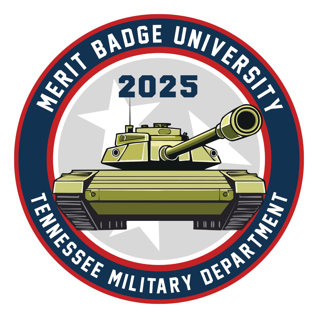 The logo for the 4th Annual Merit Badge University hosted by the Tennessee Military Department on April 12. More than 300 Scouts from the Middle Tennessee Council of Scouting America, and from across the state, earned hundreds or merit badges offered by Soldiers, Airmen, and volunteers from the Tennessee Emergency Management Agency and the Tennessee Army and Air National Guard. (graphic created by retired Sgt. 1st Class Edgar Castro) The logo for the 4th Annual Merit Badge University hosted by the Tennessee Military Department on April 12. More than 300 Scouts from the Middle Tennessee Council of Scouting America, and from across the state, earned hundreds or merit badges offered by Soldiers, Airmen, and volunteers from the Tennessee Emergency Management Agency and the Tennessee Army and Air National Guard. (graphic created by retired Sgt. 1st Class Edgar Castro)