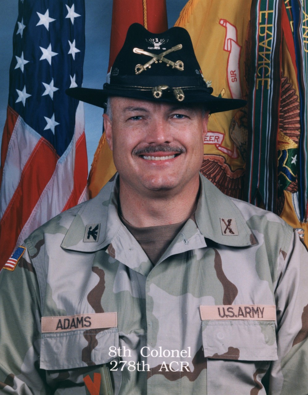 Official photograph of Col. Dennis Adams while serving as 8th Commander of the 278th Armored Cavalry Regiment while deployed to Iraq from 2004-2005. (Tennessee Military Department photo)