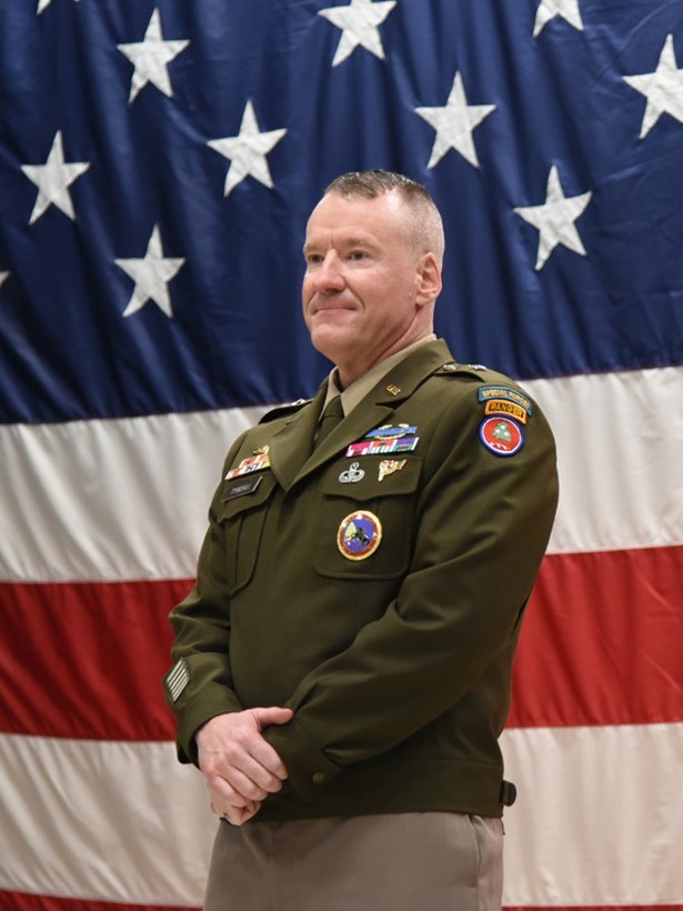 Newly promoted Brig. Gen. Mark Tyndall during his promotion ceremony held at the Tennessee National Guard’s Joint Force Headquarters in Nashville on August 1. Tyndall is the Tennessee National Guard’s Director of the Joint Staff. (photo by retired Sgt. 1st Class Edgar Castro) 