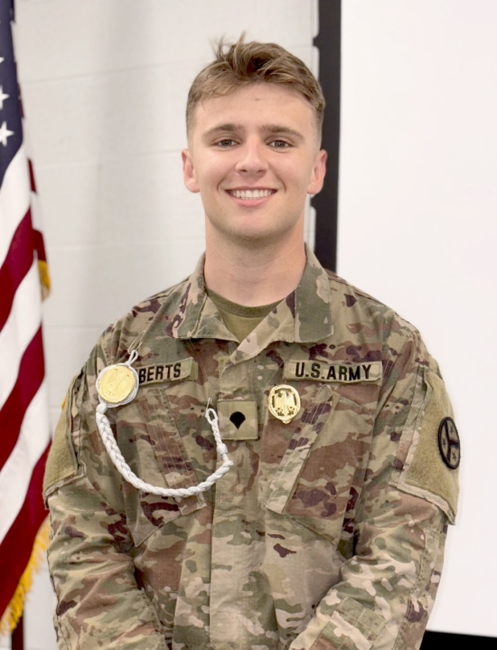 Spc. Sam Roberts, a mortarman with Gallatin’s Mortar Platoon, 2nd Squadron, 278th Armored Cavalry Regiment, earned the prestigious German Schützenschnur (Marksmanship Badge) in Gold, and the German Armed Forces Proficiency Badge in Gold, after three days of testing in Johnson City, April 24. (submitted photo) Spc. Sam Roberts, a mortarman with Gallatin’s Mortar Platoon, 2nd Squadron, 278th Armored Cavalry Regiment, earned the prestigious German Schützenschnur (Marksmanship Badge) in Gold, and the German Armed Forces Proficiency Badge in Gold, after three days of testing in Johnson City, April 24. (submitted photo)