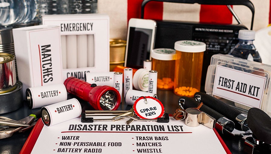 846616036 Photo of various emergency supplies