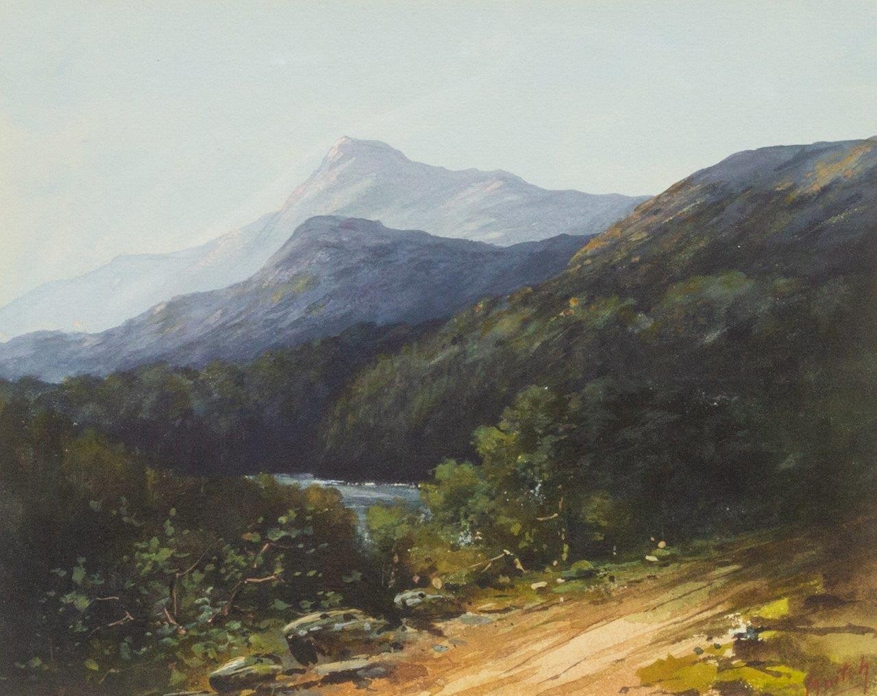 Untitled: Mountain Landscape with Stream, Charles C. Krutch, 1930-1933, 83.99.3 Untitled: Mountain Landscape with Stream, Charles C. Krutch, 1930-1933, 83.99.3
