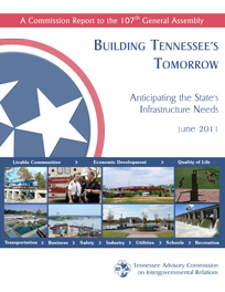Click for a larger view of the report cover Building Tennessee's Tomorrow 2011 Report Cover