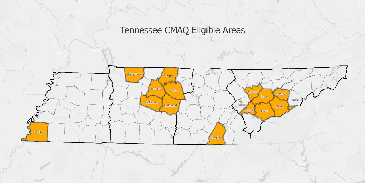 CMAQ Eligible Areas 2023
