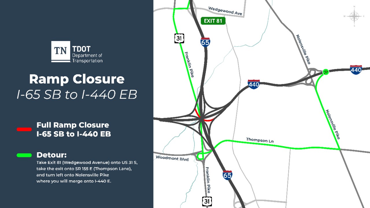I-65 to I-440 inspection closure - v2 I-65 to I-440 inspection closure - v2