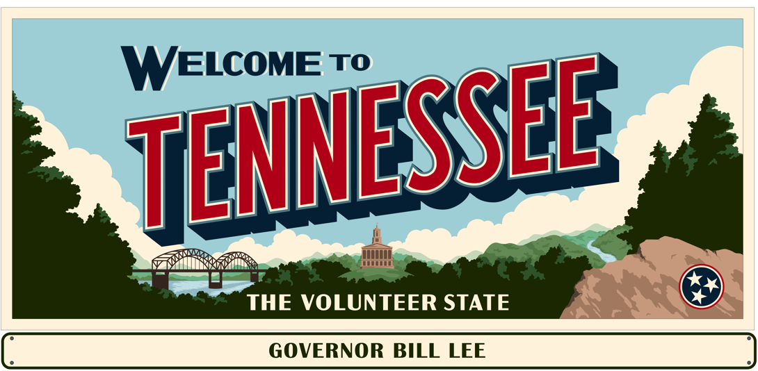 Welcome to Tennessee Sign 2026 Image shows the new 'Welcome to Tennessee' sign