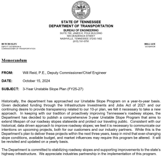 Unstable Slope Memo 2024-10-15 Unstable Slope Memo 2024-10-15