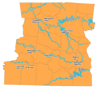 Middle Tennessee Fishing and Boating Map