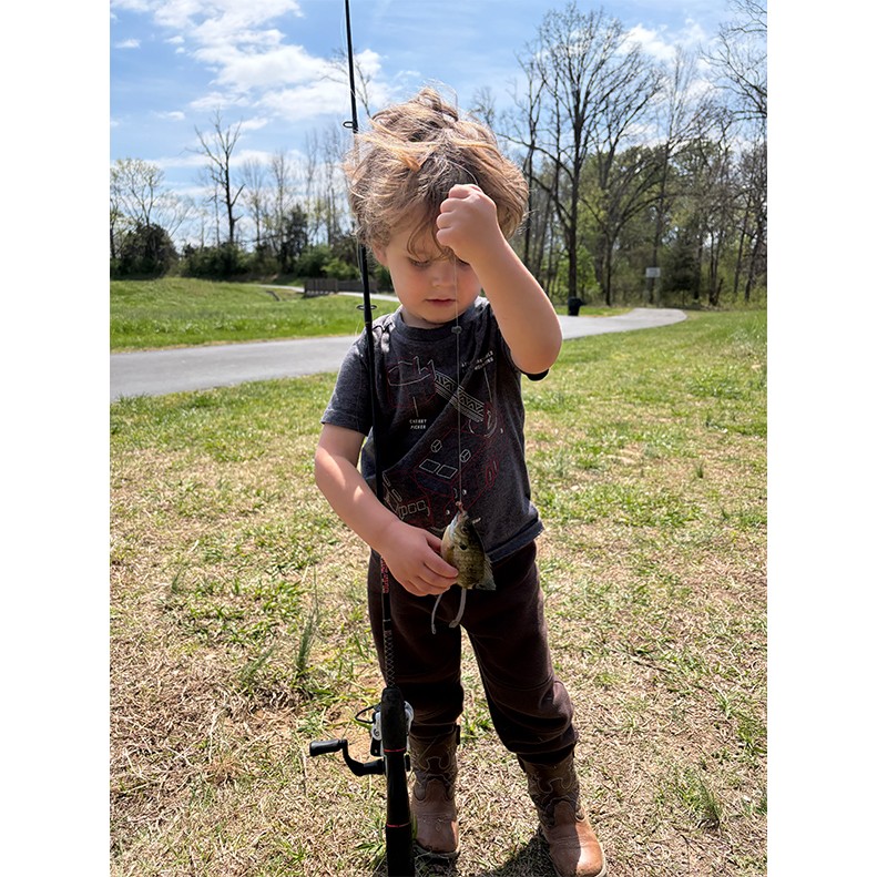 Silas Roe caught a Bluegill at Cedar Creek Greenway, Mt Juliet, TN, on March 29, 2026 Silas Roe shows a Bluegill caught on March 29, 2026