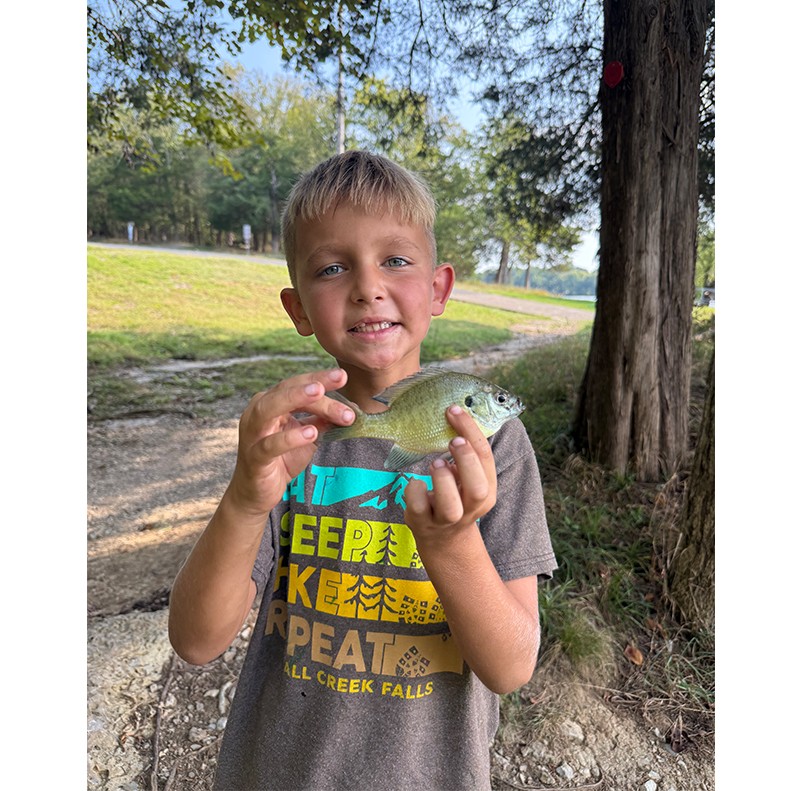 Fitz Powell caught a Bluegill on September 20, 2026.