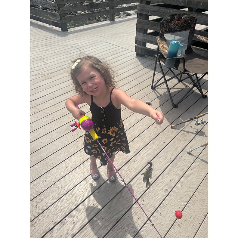 Avalyn Carver caught a Bluegill on June 7, 2025.