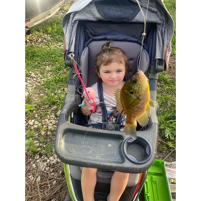 Ashlynn Redmon caught a Bluegill on July 21, 2026.