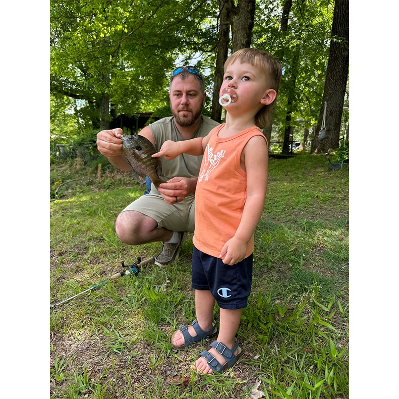 Stetson Paugh caught a Bluegill on April 25, 2026. Stetson Paugh shows a Bluegill caught on April 25, 2026.